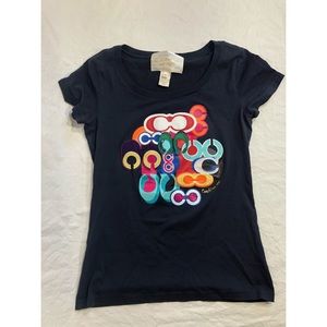 Coach navy blue t-shirt sz S